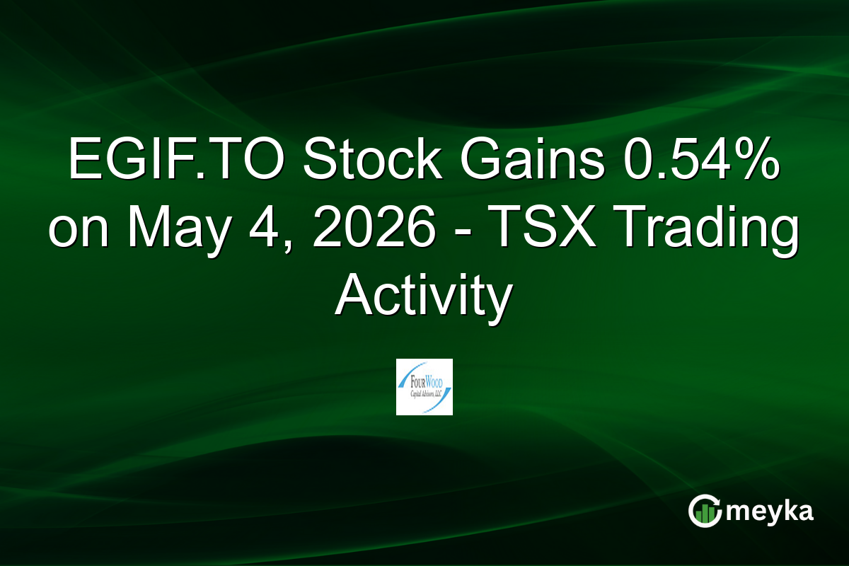 EGIF.TO Stock Gains 0.54% on May 4, 2026 – TSX Trading Activity