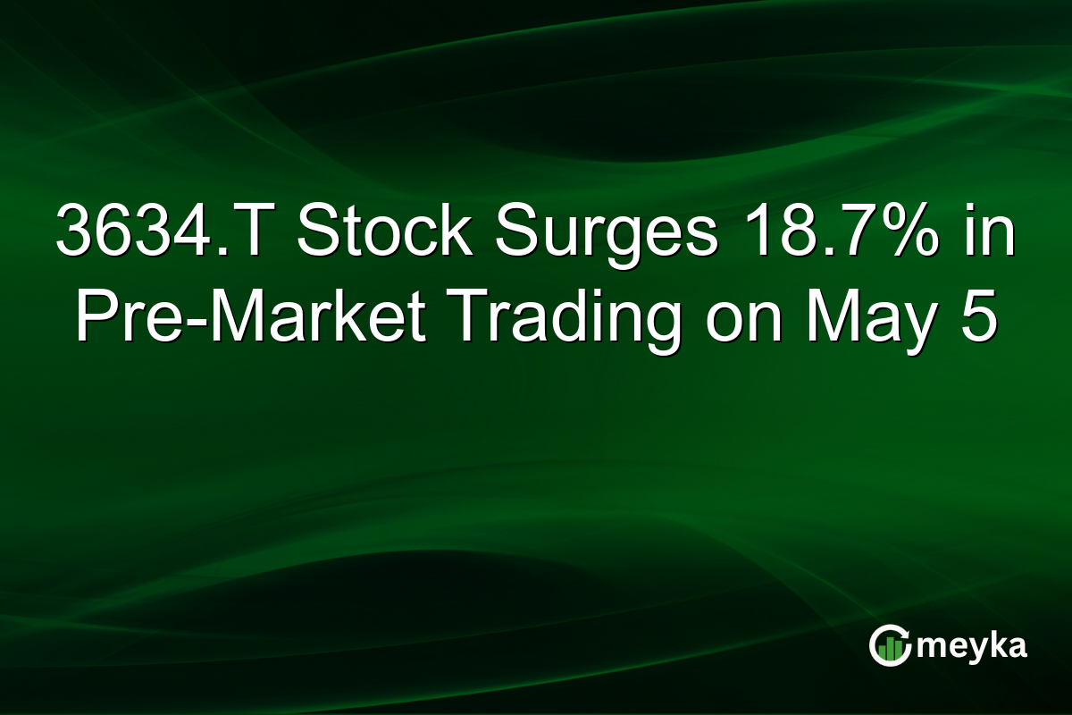 3634.T Stock Surges 18.7% in Pre-Market Trading on May 5