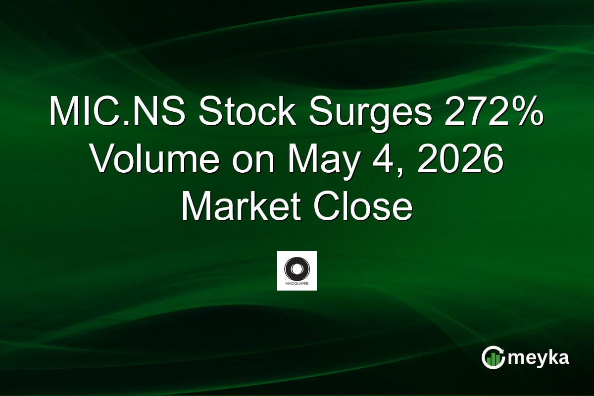 MIC.NS Stock Surges 272% Volume on May 4, 2026 Market Close