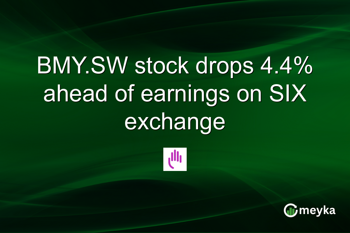 BMY.SW stock drops 4.4% ahead of earnings on SIX exchange