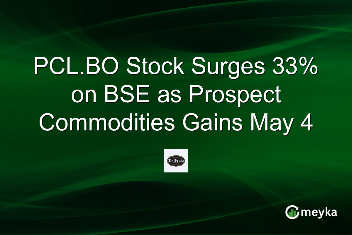 PCL.BO Stock Surges 33% on BSE as Prospect Commodities Gains May 4
