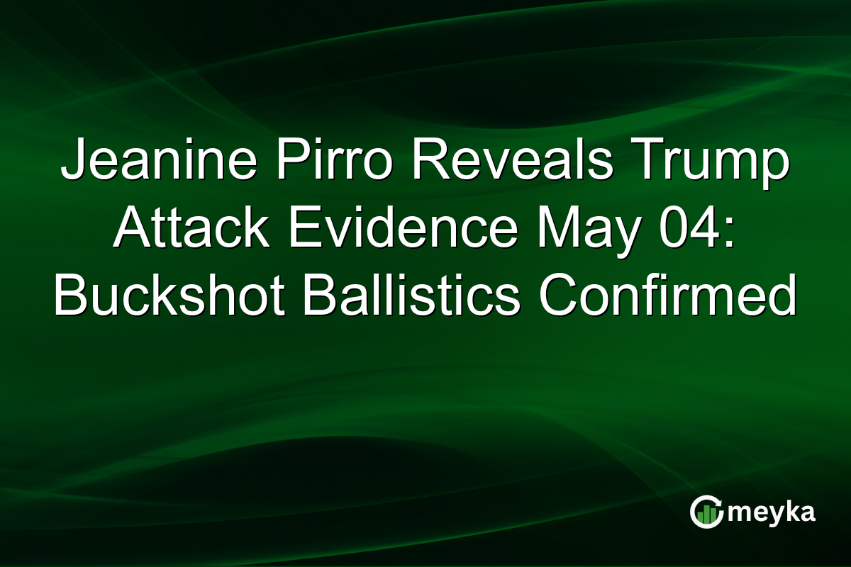 Jeanine Pirro Reveals Trump Attack Evidence May 04: Buckshot Ballistics Confirmed