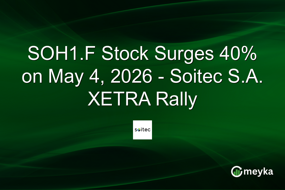 SOH1.F Stock Surges 40% on May 4, 2026 – Soitec S.A. XETRA Rally