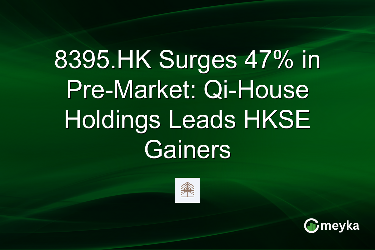 8395.HK Surges 47% in Pre-Market: Qi-House Holdings Leads HKSE Gainers