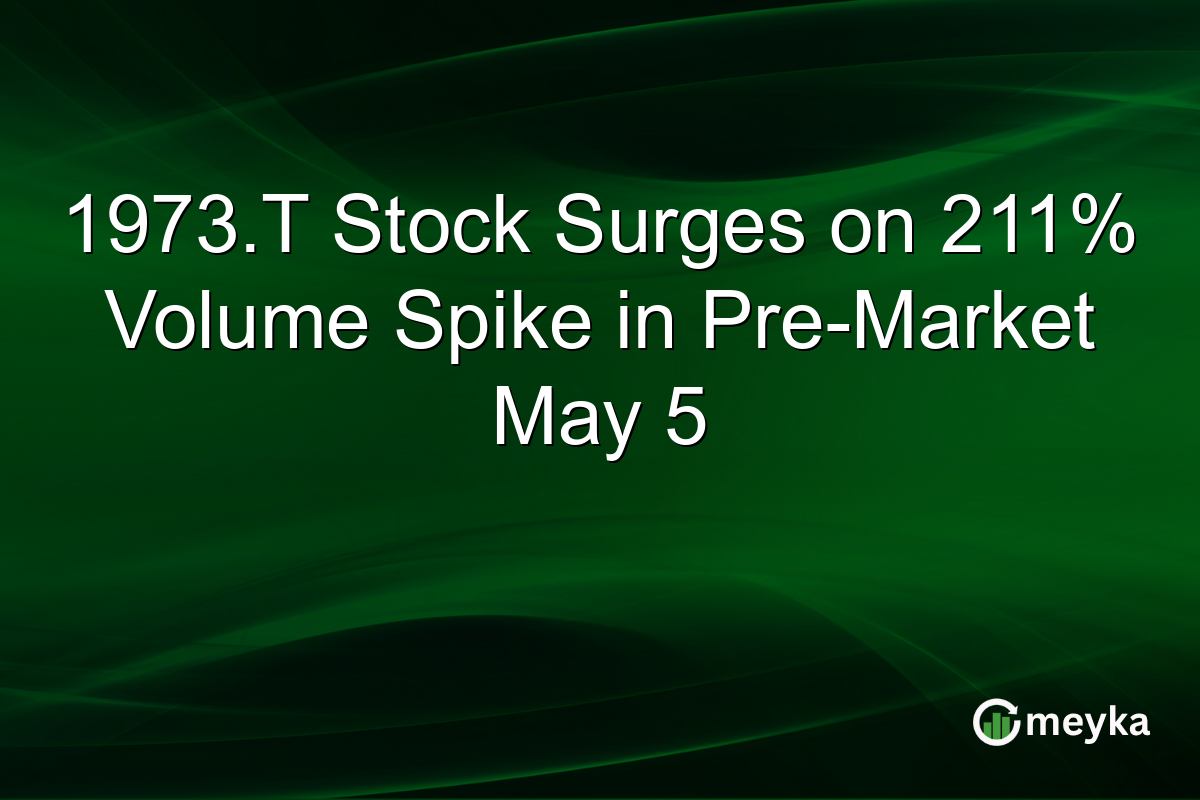 1973.T Stock Surges on 211% Volume Spike in Pre-Market May 5