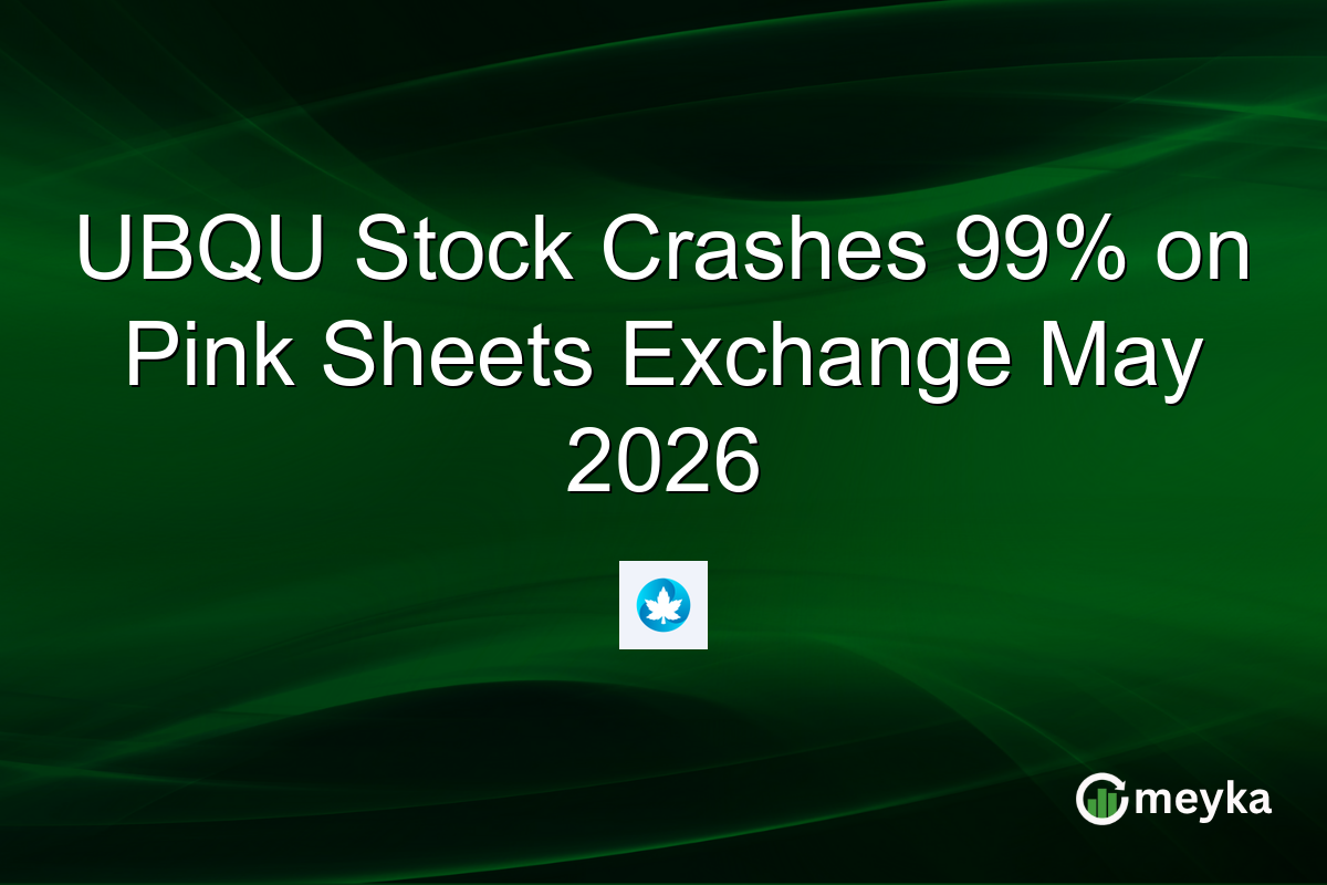 UBQU Stock Crashes 99% on Pink Sheets Exchange May 2026