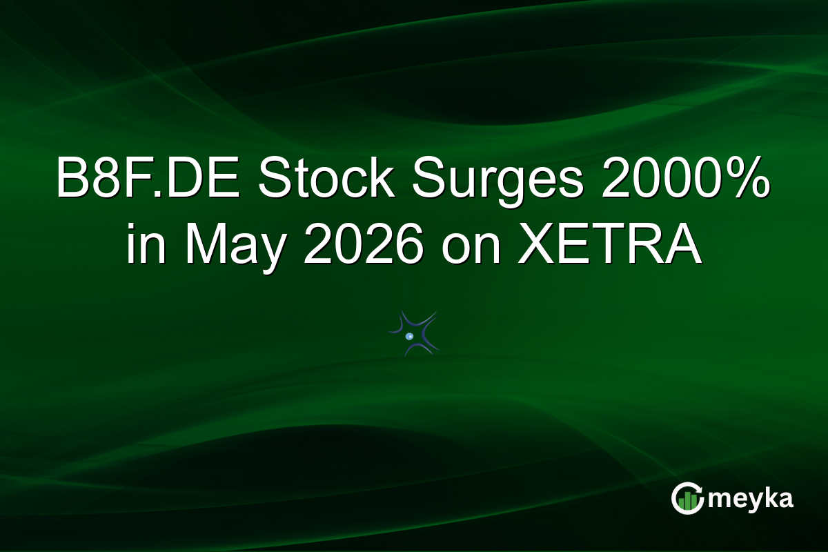 B8F.DE Stock Surges 2000% in May 2026 on XETRA