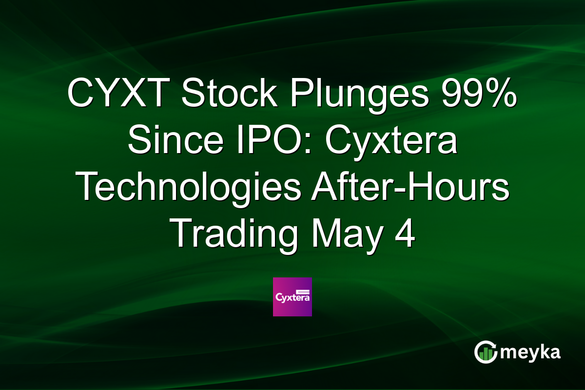 CYXT Stock Plunges 99% Since IPO: Cyxtera Technologies After-Hours Trading May 4