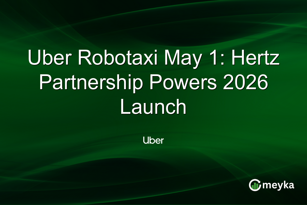 Uber Robotaxi May 1: Hertz Partnership Powers 2026 Launch