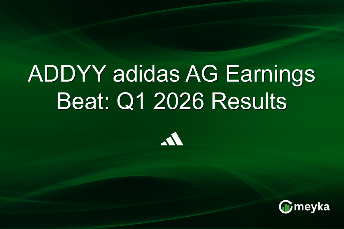ADDYY adidas AG Earnings Beat: Q1 2026 Results