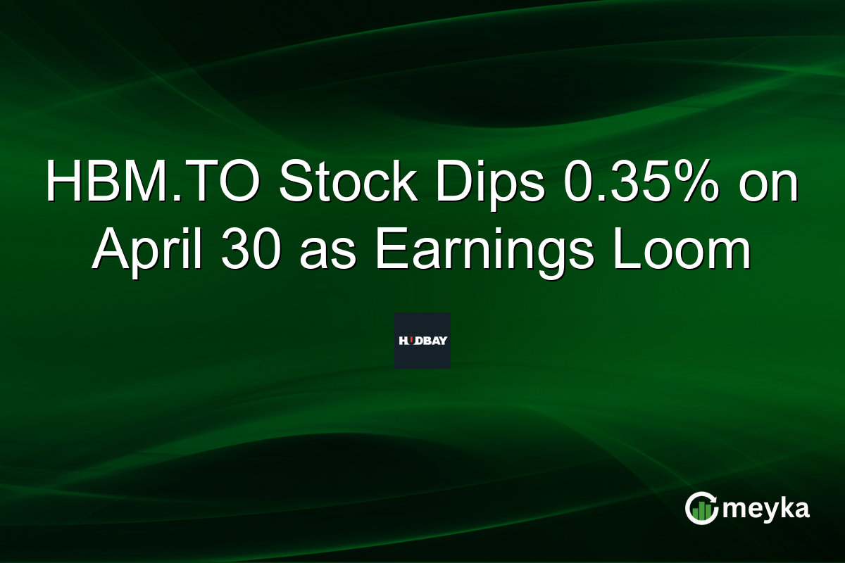 HBM.TO Stock Dips 0.35% on April 30 as Earnings Loom