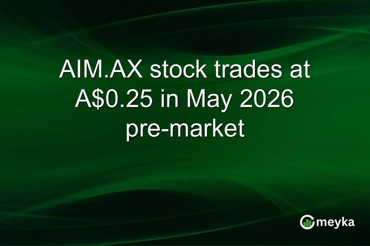 AIM.AX stock trades at A$0.25 in May 2026 pre-market