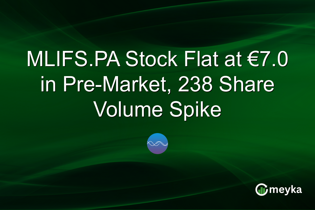 MLIFS.PA Stock Flat at €7.0 in Pre-Market, 238 Share Volume Spike