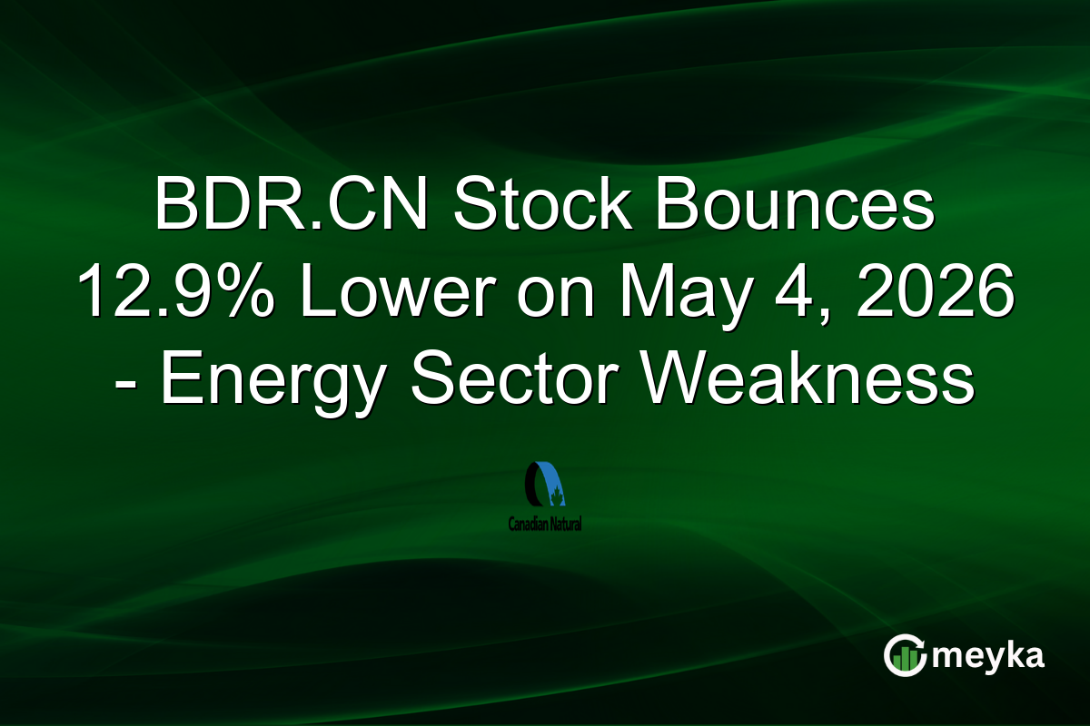 BDR.CN Stock Bounces 12.9% Lower on May 4, 2026 – Energy Sector Weakness