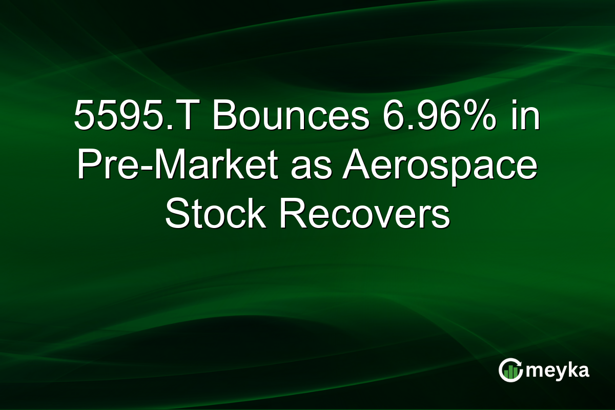 5595.T Bounces 6.96% in Pre-Market as Aerospace Stock Recovers