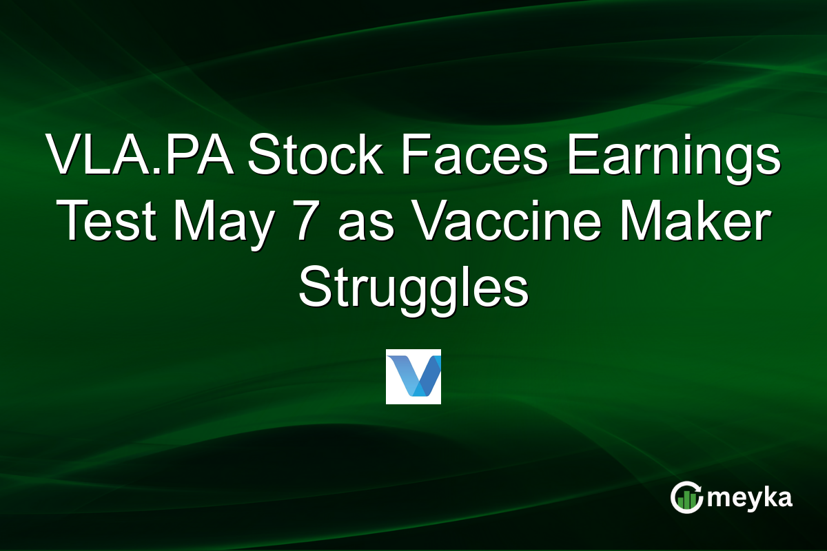 VLA.PA Stock Faces Earnings Test May 7 as Vaccine Maker Struggles