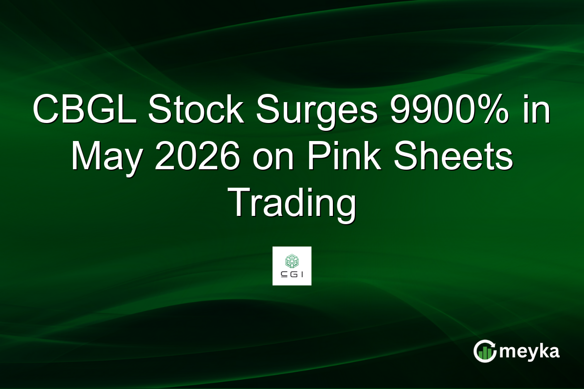 CBGL Stock Surges 9900% in May 2026 on Pink Sheets Trading