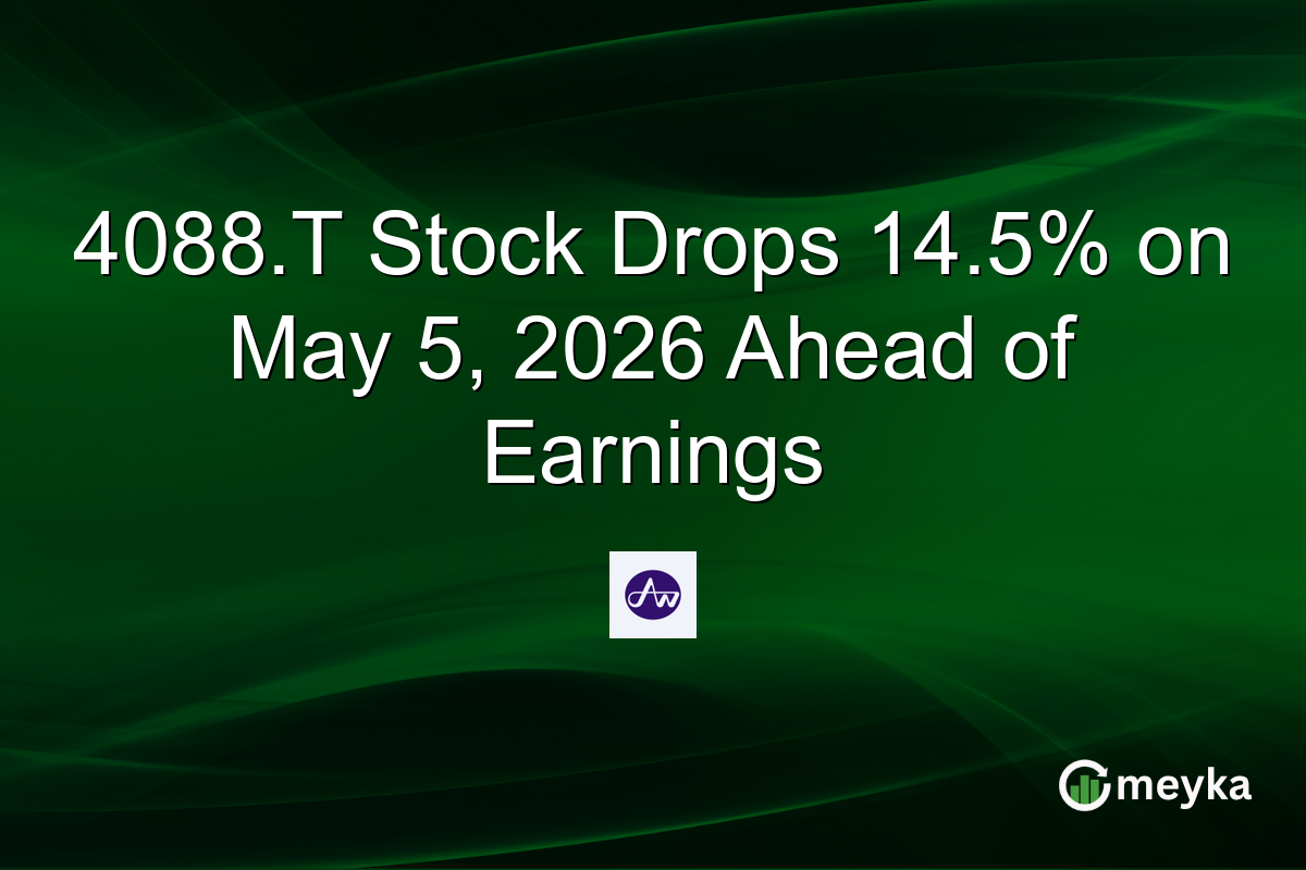 4088.T Stock Drops 14.5% on May 5, 2026 Ahead of Earnings