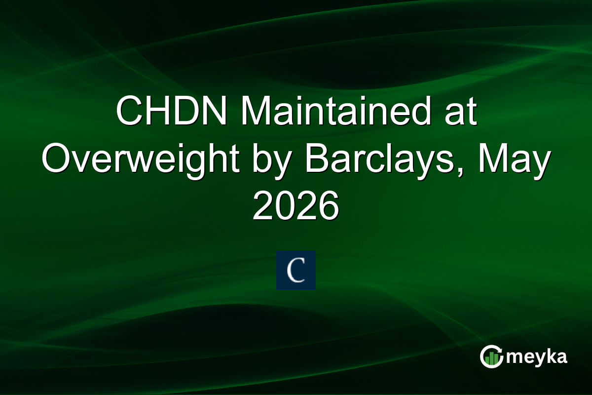 CHDN Maintained at Overweight by Barclays, May 2026