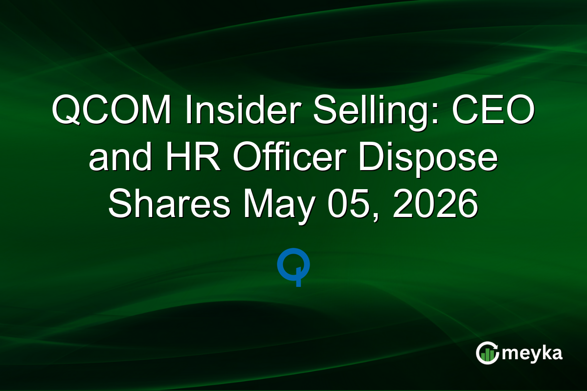 QCOM Insider Selling: CEO and HR Officer Dispose Shares May 05, 2026