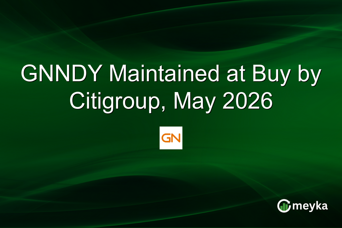 GNNDY Maintained at Buy by Citigroup, May 2026