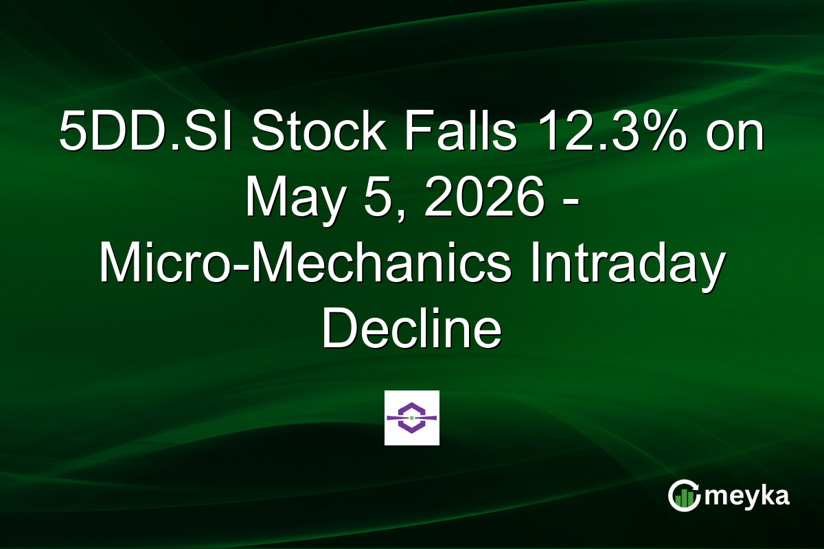 5DD.SI Stock Falls 12.3% on May 5, 2026 – Micro-Mechanics Intraday Decline