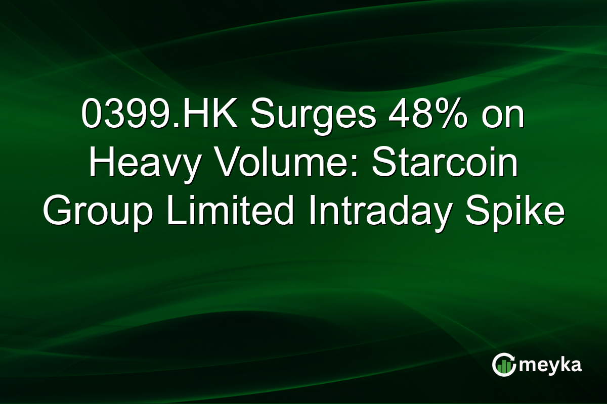 0399.HK Surges 48% on Heavy Volume: Starcoin Group Limited Intraday Spike