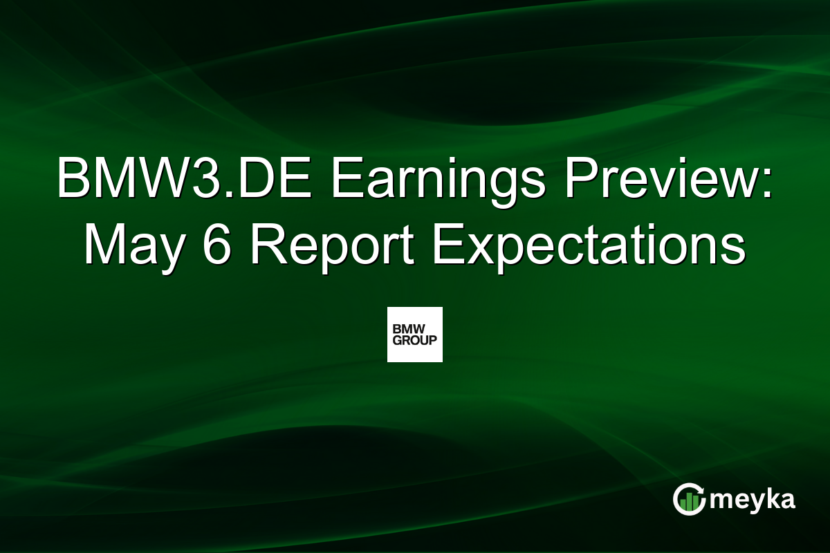 BMW3.DE Earnings Preview: May 6 Report Expectations