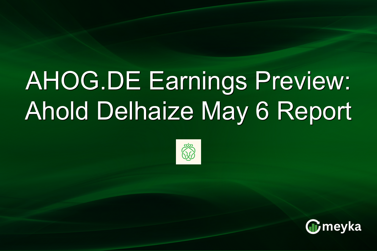 AHOG.DE Earnings Preview: Ahold Delhaize May 6 Report