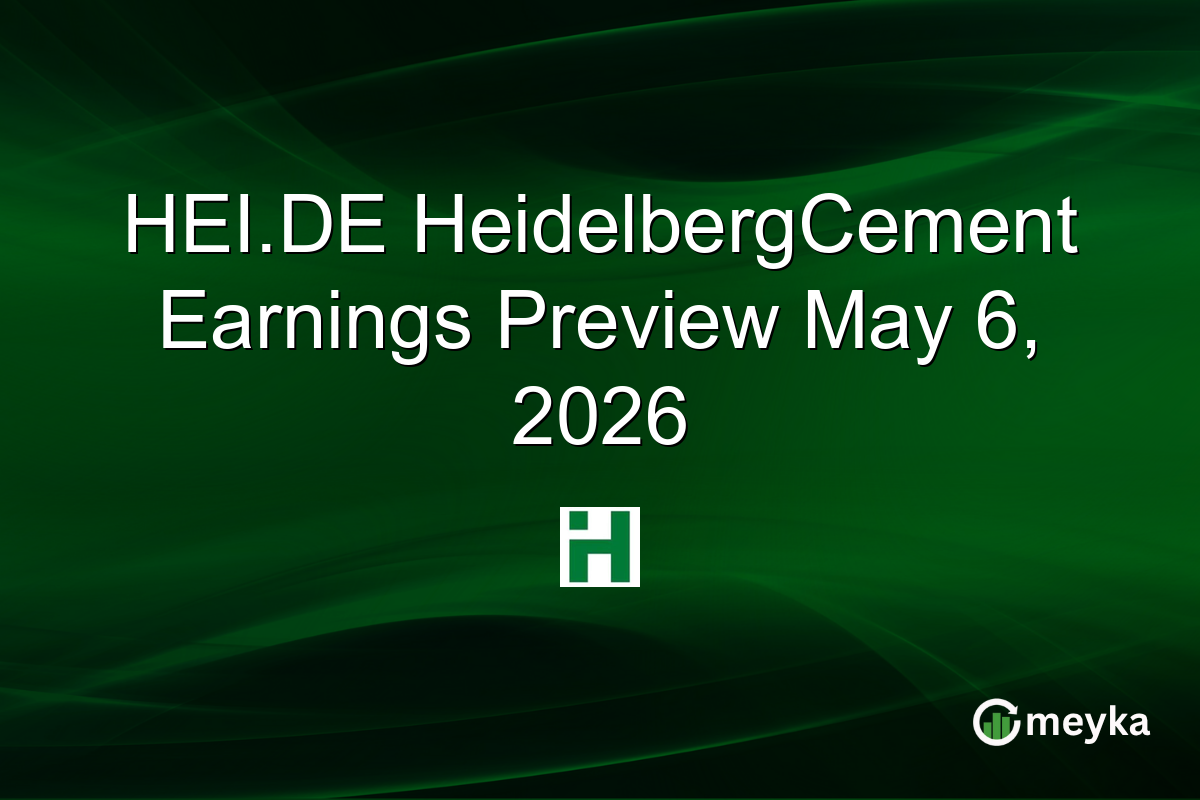 HEI.DE HeidelbergCement Earnings Preview May 6, 2026