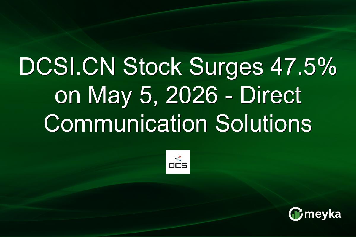 DCSI.CN Stock Surges 47.5% on May 5, 2026 – Direct Communication Solutions
