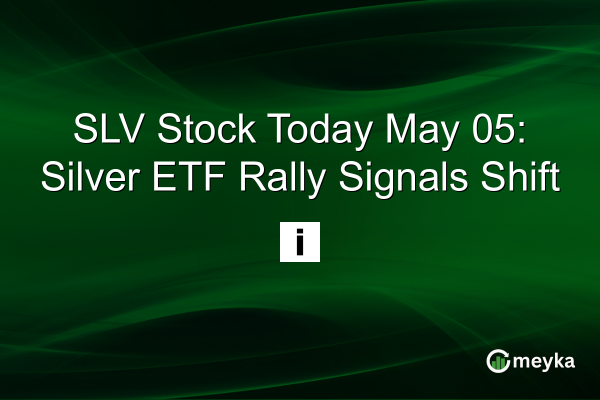 SLV Stock Today May 05: Silver ETF Rally Signals Shift