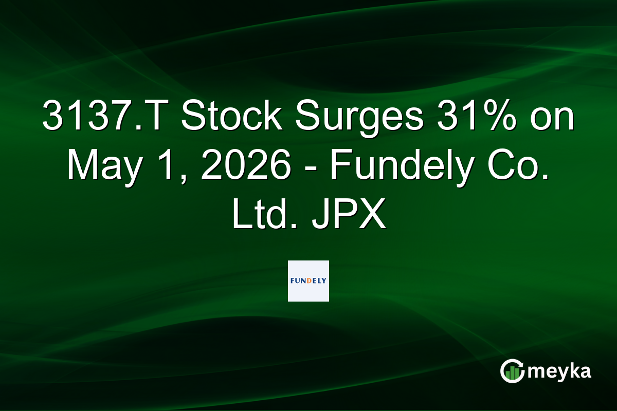 3137.T Stock Surges 31% on May 1, 2026 – Fundely Co. Ltd. JPX
