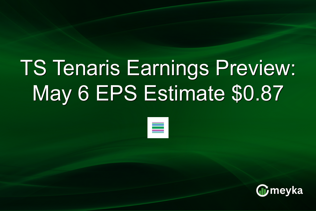 TS Tenaris Earnings Preview: May 6 EPS Estimate $0.87