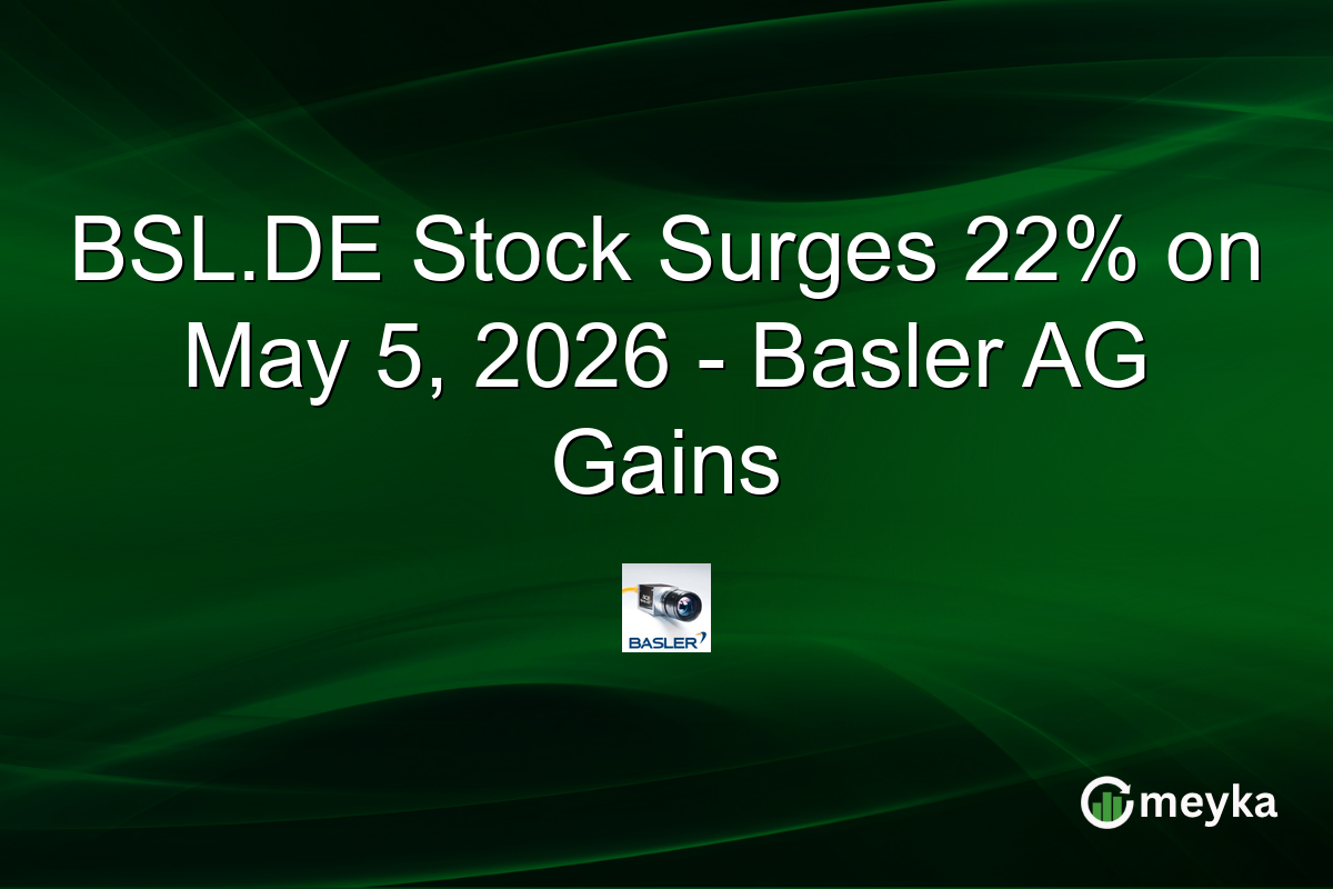 BSL.DE Stock Surges 22% on May 5, 2026 – Basler AG Gains