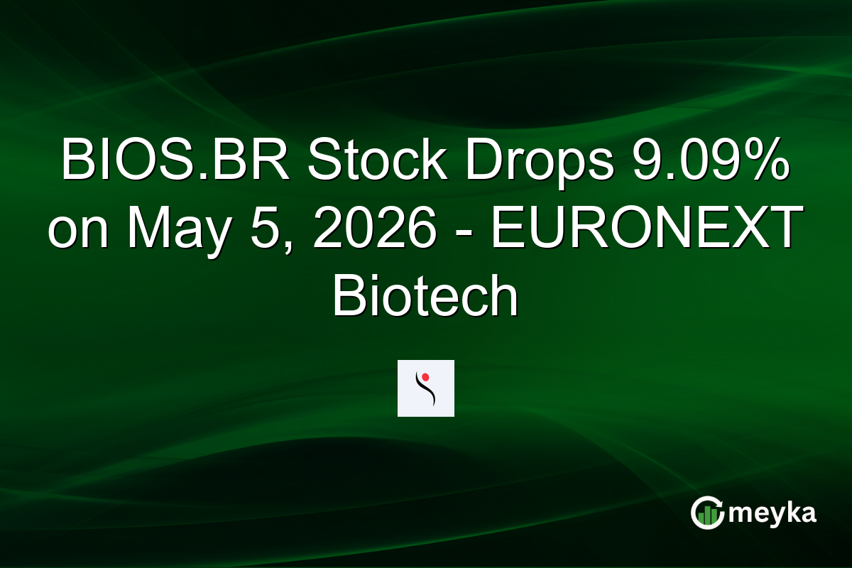 BIOS.BR Stock Drops 9.09% on May 5, 2026 – EURONEXT Biotech