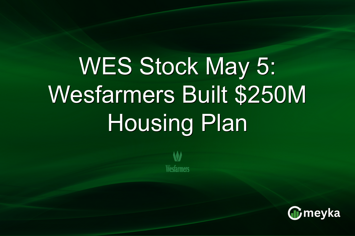 WES Stock May 5: Wesfarmers Built $250M Housing Plan