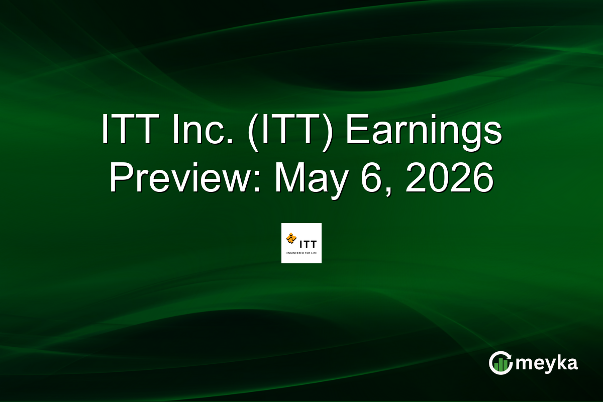 ITT Inc. (ITT) Earnings Preview: May 6, 2026