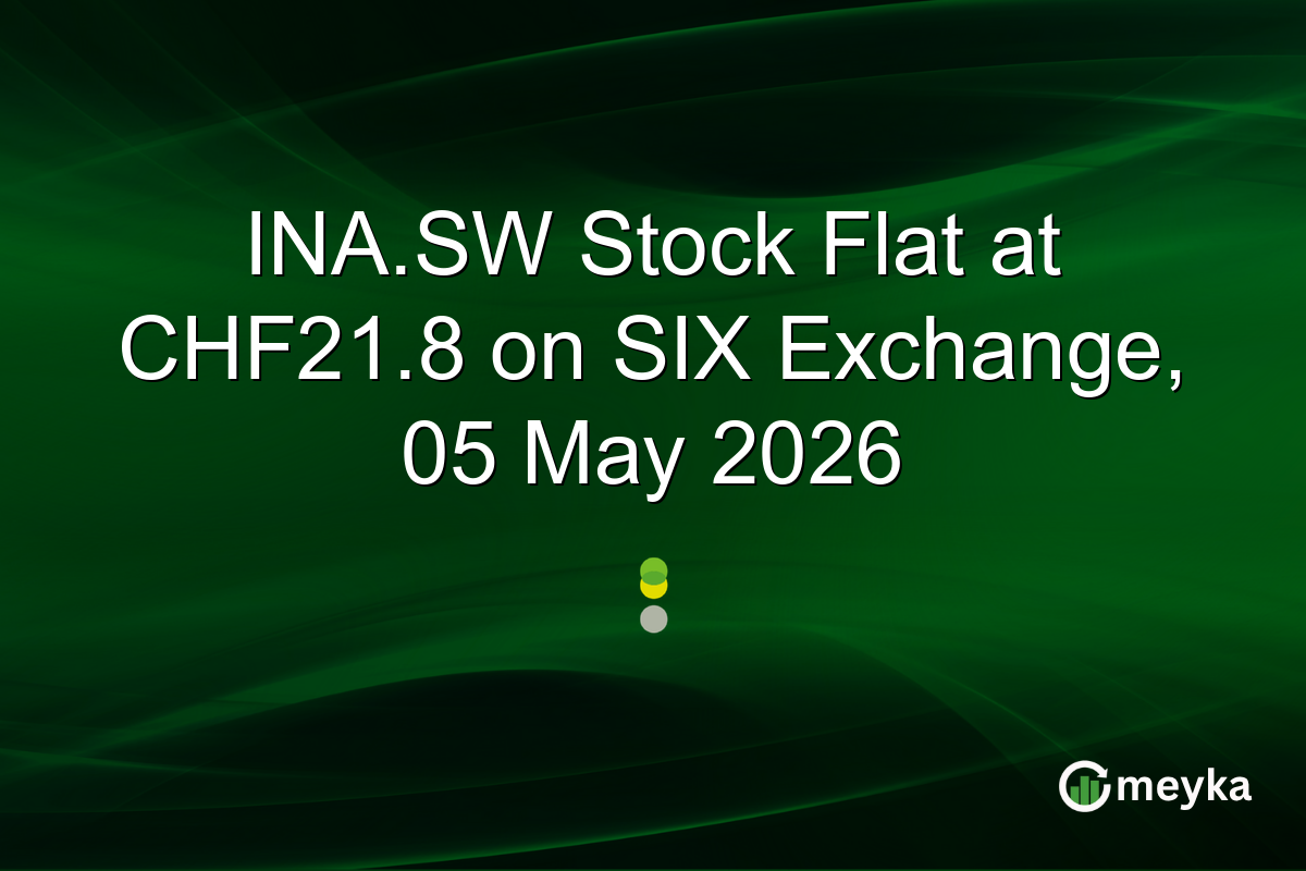 INA.SW Stock Flat at CHF21.8 on SIX Exchange, 05 May 2026