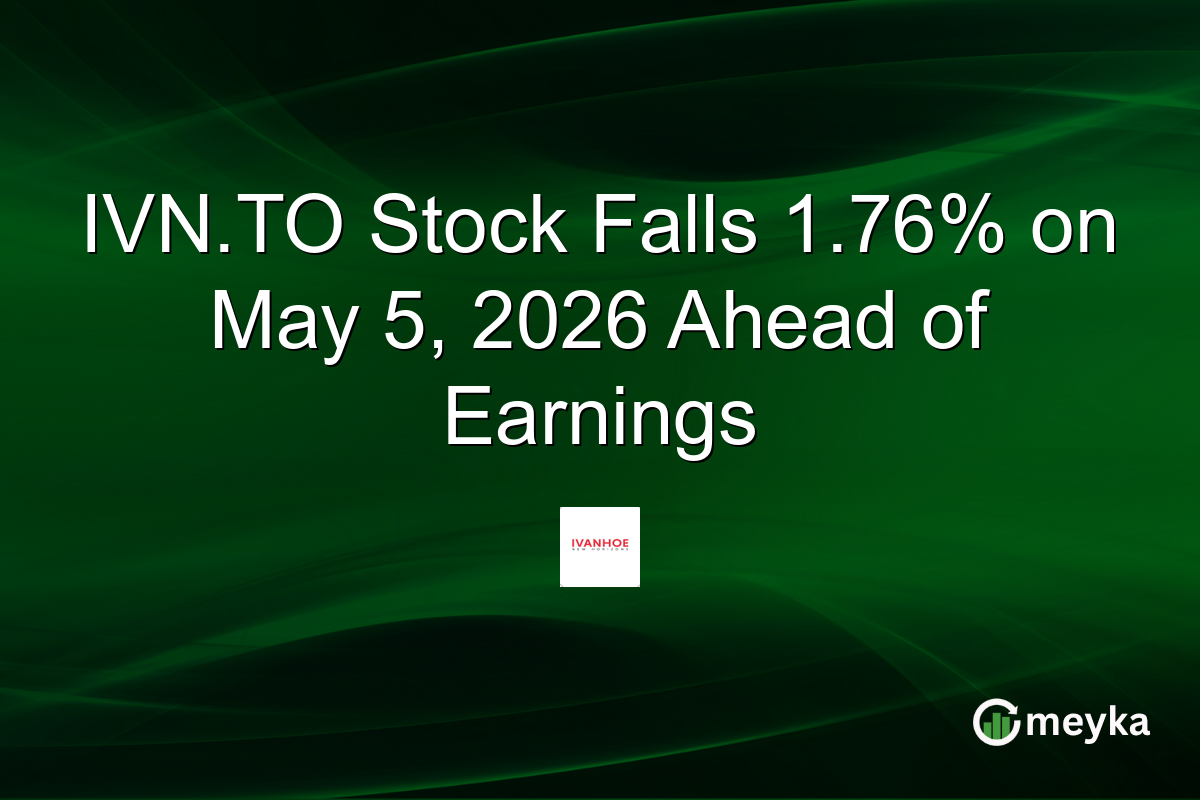IVN.TO Stock Falls 1.76% on May 5, 2026 Ahead of Earnings