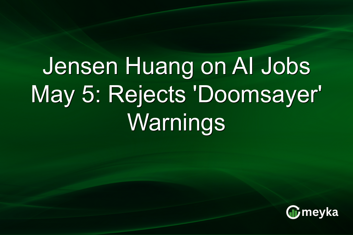 Jensen Huang on AI Jobs May 5: Rejects ‘Doomsayer’ Warnings