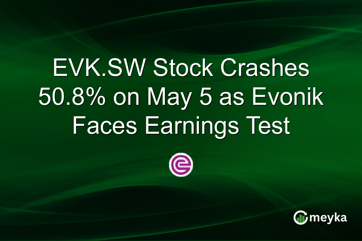 EVK.SW Stock Crashes 50.8% on May 5 as Evonik Faces Earnings Test