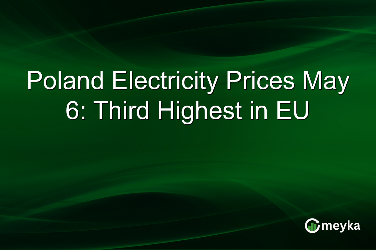 Poland Electricity Prices May 6: Third Highest in EU