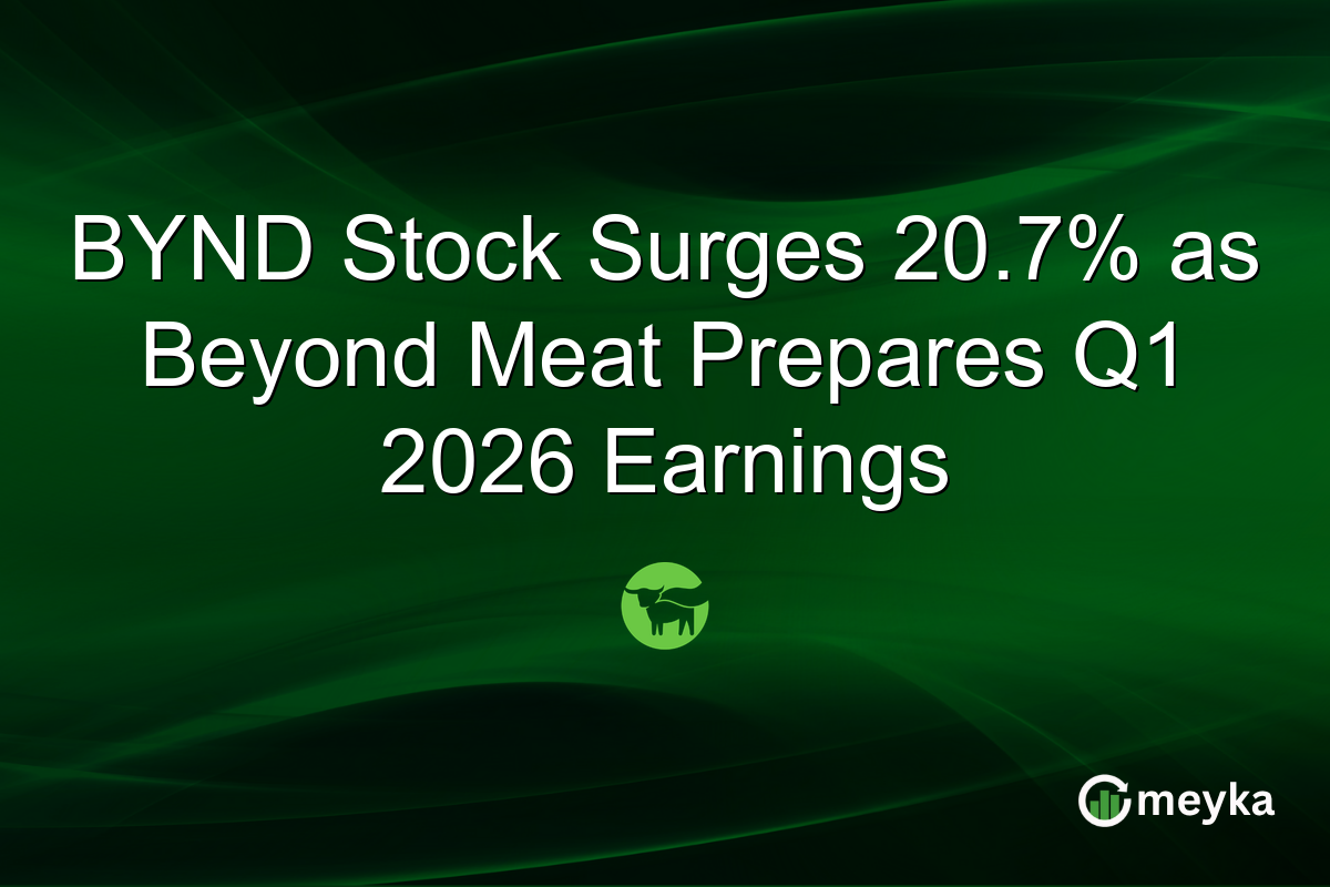 BYND Stock Surges 20.7% as Beyond Meat Prepares Q1 2026 Earnings