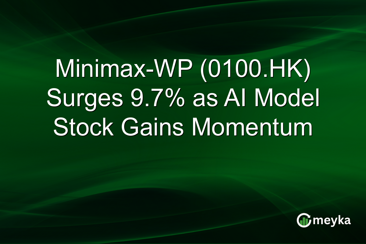 Minimax-WP (0100.HK) Surges 9.7% as AI Model Stock Gains Momentum