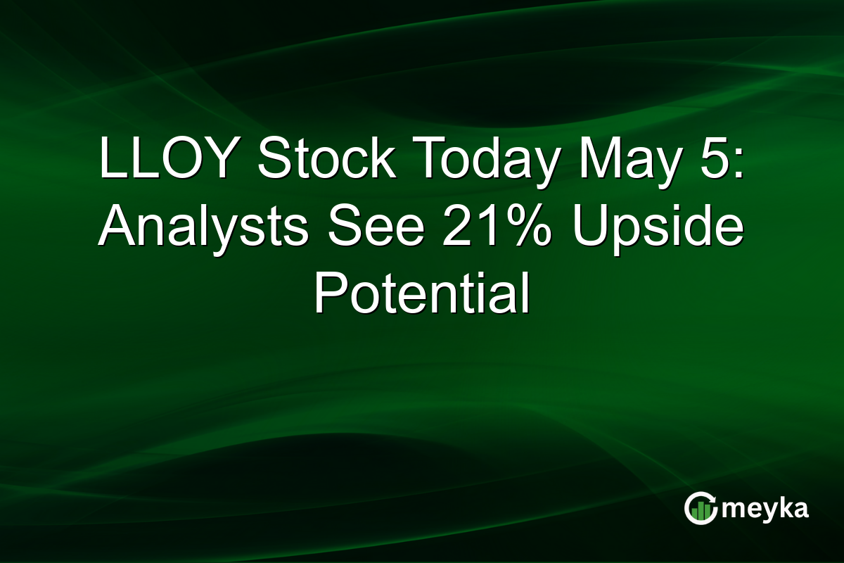 LLOY Stock Today May 5: Analysts See 21% Upside Potential