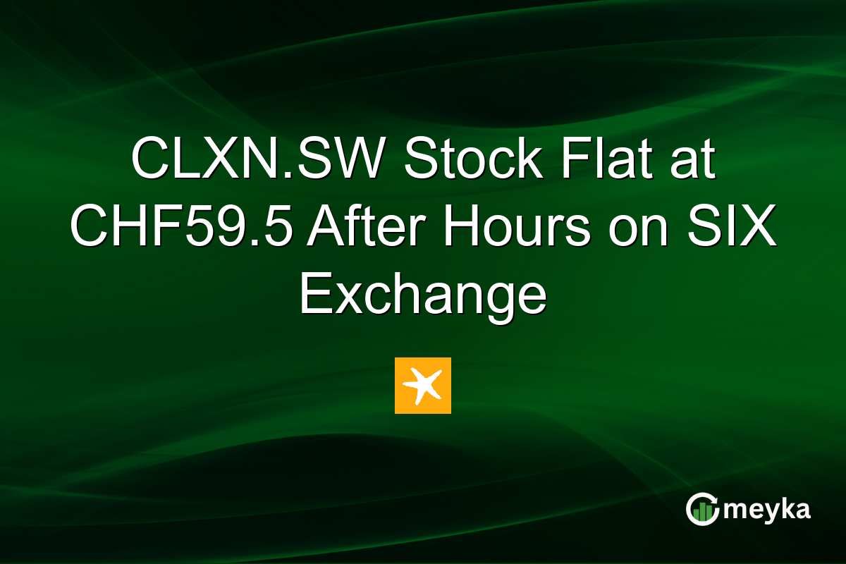CLXN.SW Stock Flat at CHF59.5 After Hours on SIX Exchange