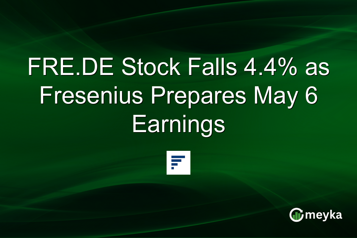 FRE.DE Stock Falls 4.4% as Fresenius Prepares May 6 Earnings