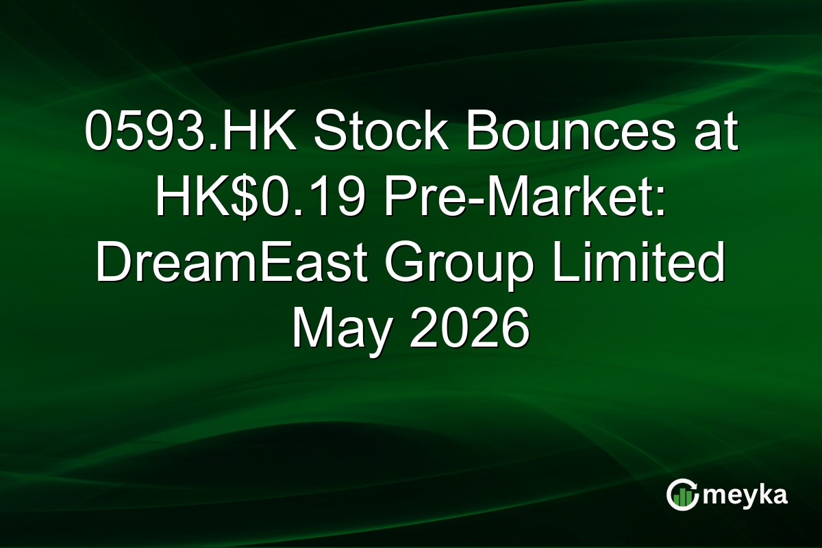0593.HK Stock Bounces at HK$0.19 Pre-Market: DreamEast Group Limited May 2026
