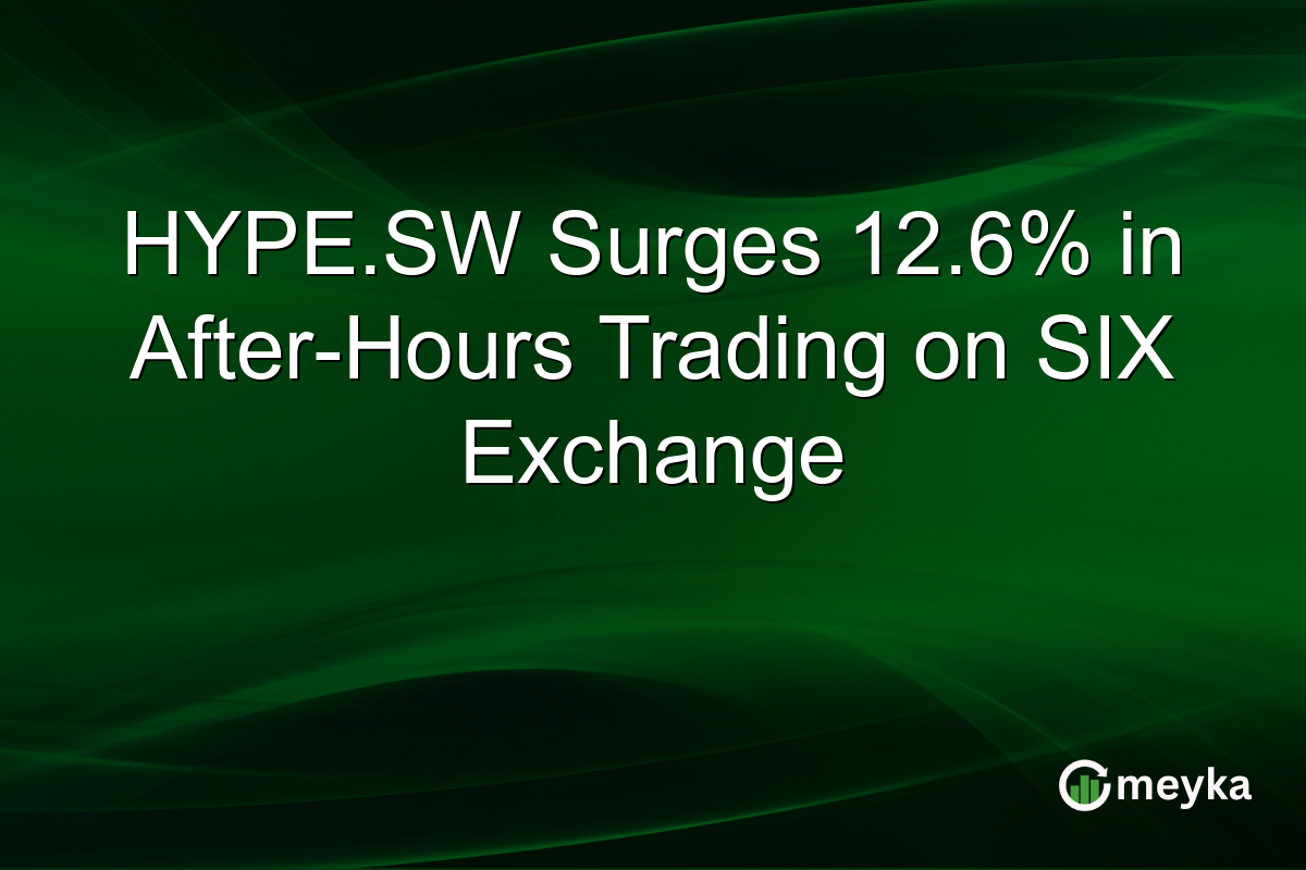 HYPE.SW Surges 12.6% in After-Hours Trading on SIX Exchange